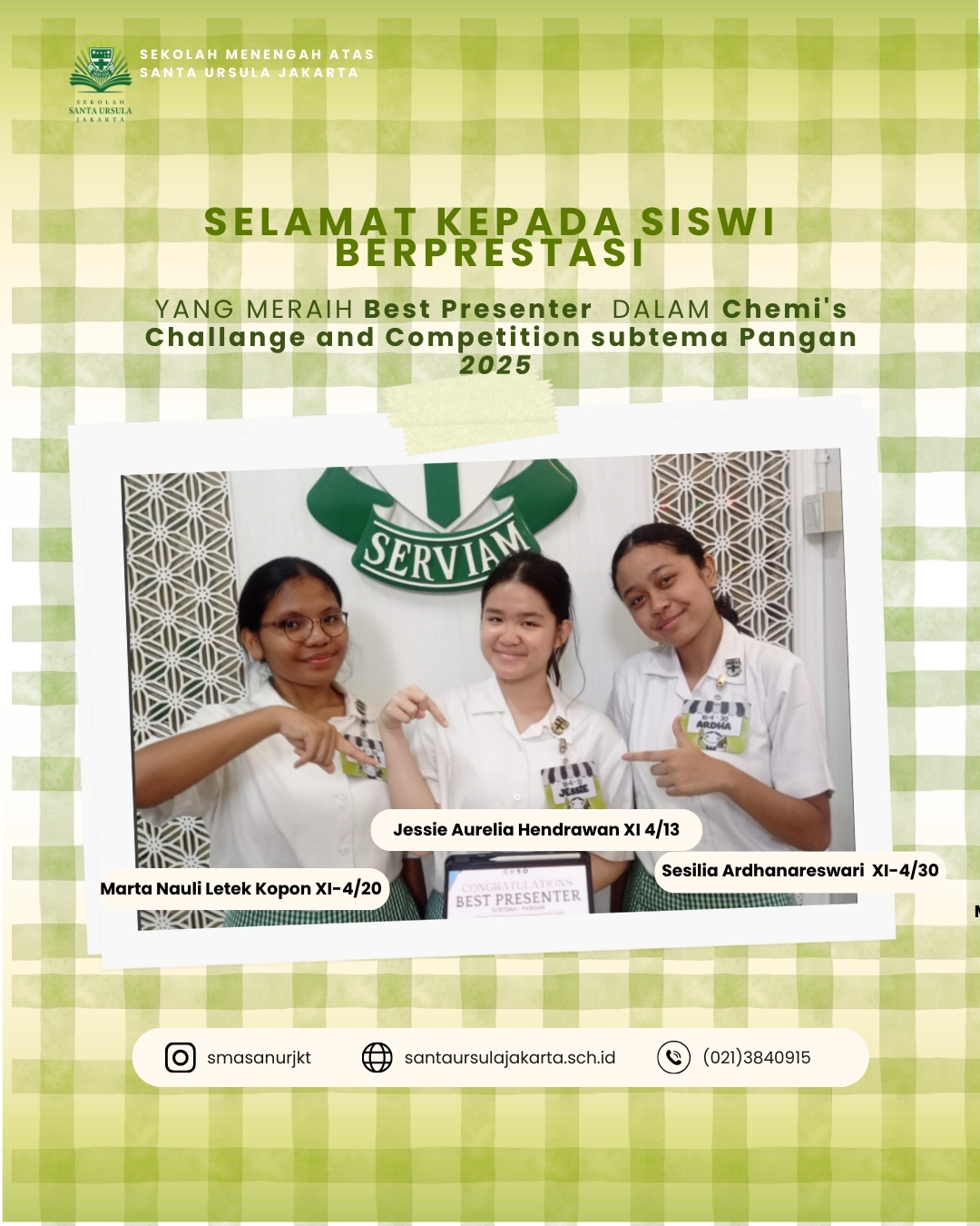 Marta, Jessie, Sesilia